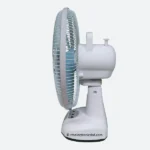 DEFENDER KN-2912 Rechargeable Fan 12-inch, AC/DC support, solar charging, 90° rotation, and up-down adjustment.