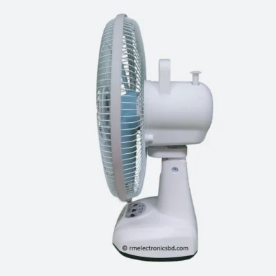 DEFENDER KN-2912 Rechargeable Fan 12-inch, AC/DC support, solar charging, 90° rotation, and up-down adjustment.