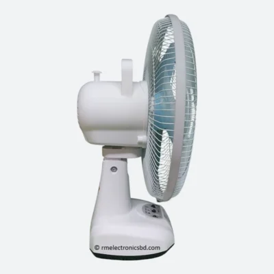 DEFENDER KN-2912 Rechargeable Fan 12-inch, AC/DC support, solar charging, 90° rotation, and up-down adjustment.
