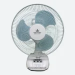 Defender KN-2912 Rechargeable Fan 12-inch, AC/DC support, solar charging, 90° rotation, and up-down adjustment.