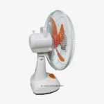 Defender KN-2914 14-inch Rechargeable Fan with LED Light, Solar Charging, and AC/DC Support – Orange and Off-White