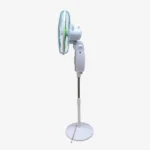 Kennede kn 2936hrs 16-inch Rechargeable Stand Fan – Remote, LED, USB, Solar Charging, Orange and Light-Green