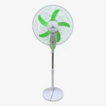 Defender kn 2938hrs 18-inch Rechargeable Stand Fan – Remote, LED, USB, Solar Charging, Orange and Light-Green
