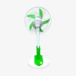 Kennede kn 2986hrs 16-inch Rechargeable Fan – Smart AC/DC, Remote, LED, Solar Supported, Orange & Light-Green