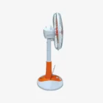 Kennede kn 2986hrs 16-inch Rechargeable Fan – Smart AC/DC, Remote, LED, Solar Supported, Orange & Light-Green