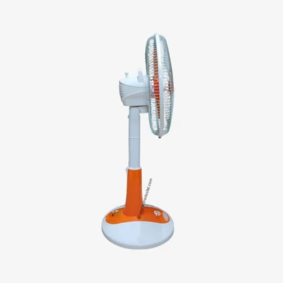Kennede kn 2986hrs 16-inch Rechargeable Fan – Smart AC/DC, Remote, LED, Solar Supported, Orange & Light-Green