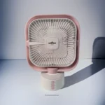 OneStar OS 2911 Rechargeable Mini Fan - Foldable Desk Fan with LED Light and USB Type-C Charging, Pink, Sky-Blue, and Mint-green Color Options