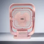 OneStar OS 2908 Rechargeable Mini Fan - Foldable 6-inch Desk Fan with LED Light and USB Type-C Charging, Pink, White, and Sky-Blue Color Options
