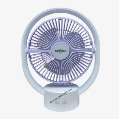 OneStar OS 2910 Rechargeable Mini Fan - Foldable Desk Fan with LED Light and USB Type-C Charging purple Color
