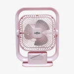 OneStar OS 2908 Rechargeable Mini Fan - Foldable Desk Fan with LED Light and USB Type-C Charging pink Color