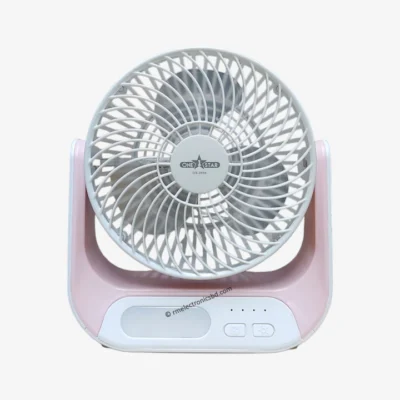 OneStar OS 2904 Rechargeable Mini Fan with 2400mAh Double Battery – Pink, Mint-Green, and Sky-Blue