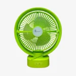 Supermoon SM 6670 Rechargeable Mini Fan with 3000mAh Battery, LED Light & AC/DC Mode – Lemon & Light-Cyan