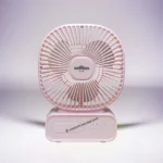 OneStar OS 2902 Rechargeable Mini Fan with 2400mAh Double Battery – Pink and Off-White