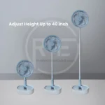 Supermoon SM 6615 Rechargeable Mini Fan with 3600mAh Battery, Folding Stand, and USB Type-C Charging