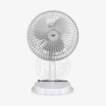 DP 7627 Rechargeable Mini Fan 6 Inch – White, Gray, Blue Color 4000 mah battery