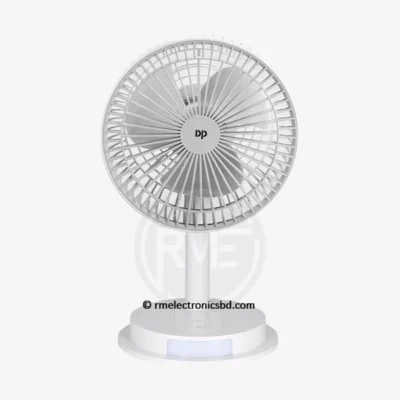 DP 7627 Rechargeable Mini Fan 6 Inch – White, Gray, Blue Color 4000 mah battery