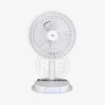 DP 7627 Rechargeable Mini Fan 6 Inch – White, Gray, Blue Color 4000 mah battery