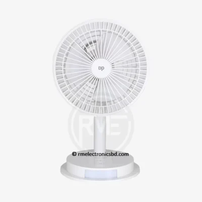 DP 7627 Rechargeable Mini Fan 6 Inch – White, Gray, Blue Color 4000 mah battery
