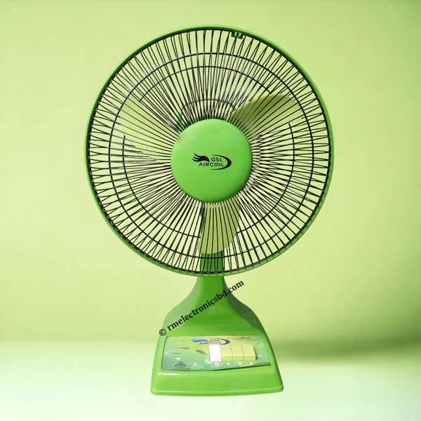 GSL Aircool High Speed Table Fan 12 Inch – Lemon Green, 2050 RPM, 65W Power
