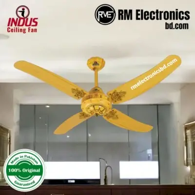 Indus Antique Ceiling Fan 56 inch 4 blade wood light finish