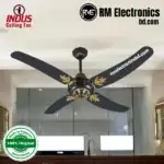 Indus Antique Ceiling Fan 56 inch 4 blade black matt