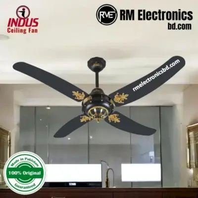 Indus Antique Ceiling Fan 56 inch 4 blade black matt